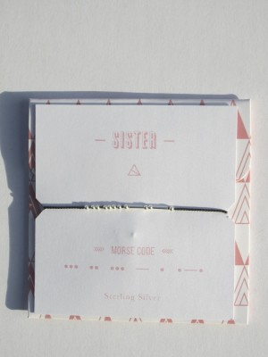 Morse Code Armband - Sister silber